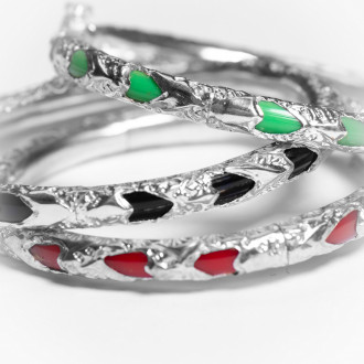 Surinaamse boei armband zilver | Surinaamse culturele armband 2