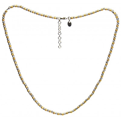 Bi-color diamond cut ketting | Surinaamse balletjes ketting