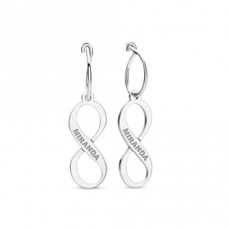 Zilveren oorbellen met naam