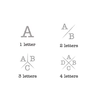 Oorbellen met letters | Letter oorbellen | Goedkope zilveren oorbellen cadeau kado