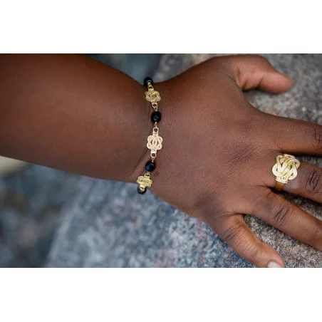 Surinaamse mattenklopper set | Gouden Surinaamse sieradenset