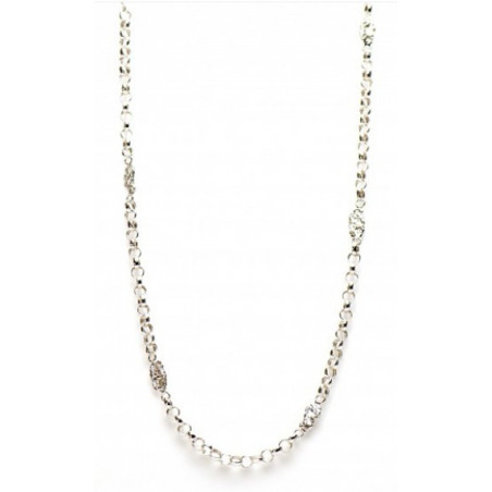 Zilveren piet piet ketting | Surinaamse ketting