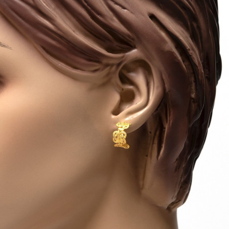 Ronde mattenklopper oorbellen - 3