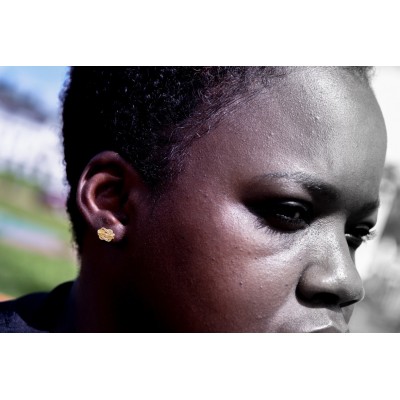 Mattenklopper oorbellen goud | Mattenklopper oorbellen steker