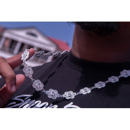 Mattenklopper ketting Suriname | Surinaamse ketting mattenklopper zilver