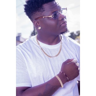 Goedkope gouden mattenklopper oorbellen Swarovski 2