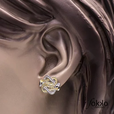 Zilveren mattenklopper oorbellen