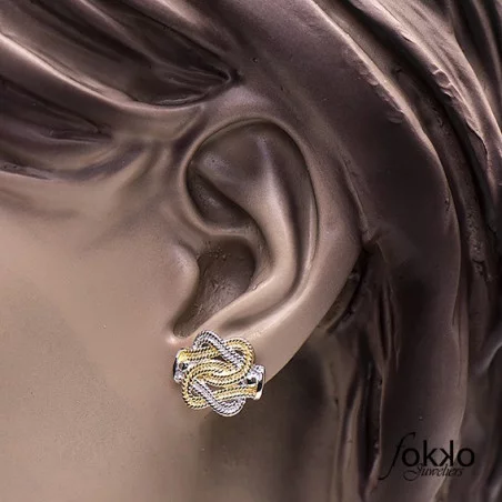 Zilveren mattenklopper oorbellen