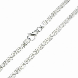 Zilveren koningsketting | Goedkope koningsketting vierkant 2