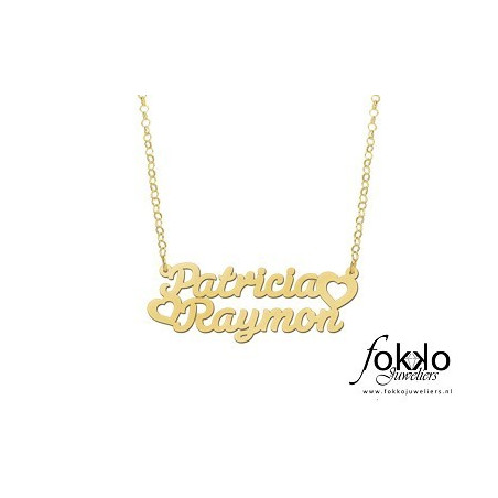 Exclusieve gouden naamketting