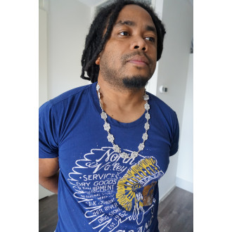 Zilveren mattenklopper ketting Swarovski | Surinaamse sieraden | Dikke Surinaamse ketting 2