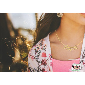 14K gouden naamketting | Goedkope 14 karaats gouden naamketting 2