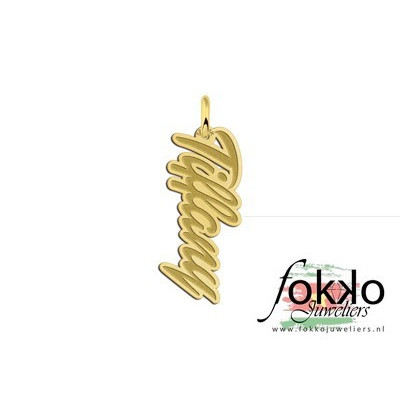 Gouden naamhanger | 14 karaats gouden naamhanger