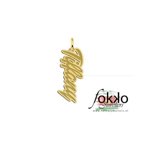 Gouden naamhanger | 14 karaats gouden naamhanger