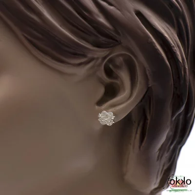 Surinaamse oorbellen | Surinaamse mattenklopper oorbellen met stenen | Mattenklopper Swarovski