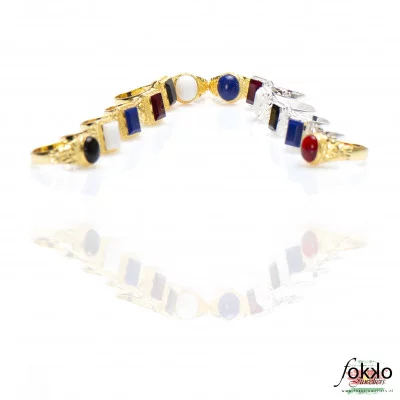 Vierkante steen ring | Surinaamse ring | Zilveren Surinaamse ring
