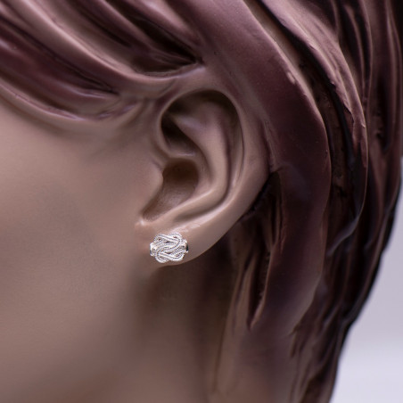 Mattenklopper oorbellen | Mattenklopper sieraden zilver