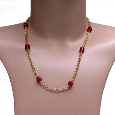 Surinaamse ketting rode kralen | Ingi sieraden