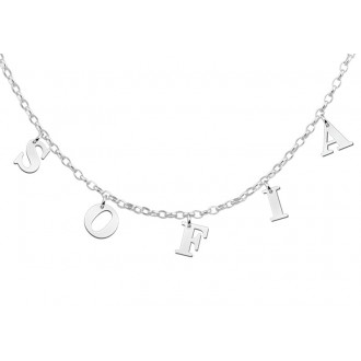 Zilveren naamketting letters | naamketting zilver