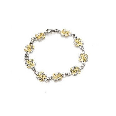 Mattenklopper armband zilver met goud bicolor | Fokko Design