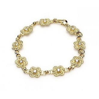 Gouden mattenklopper armband Swarovski | Exclusief bij Fokko Juweliers