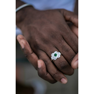 Mattenklopper ring groene steen 2